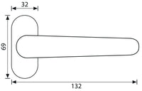MANIGLIA PER INFISSI IN ALLUMINIO Col. Bianco (ral 1013)