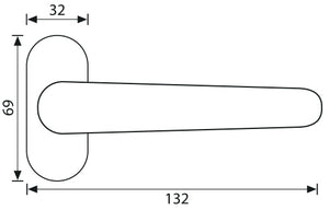 MANIGLIA PER INFISSI IN ALLUMINIO Col. Bianco (ral 9010)