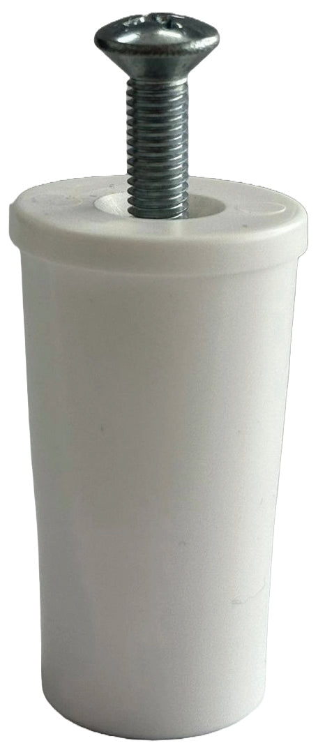 PARACOLPO PER TAPPARELLE CON RONDELLA E VITE Col. Bianco  mm. 41 50.00 pz