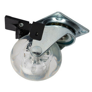 RUOTA MOBILE D 50 MM PIASTRA C/FRENO TRASPAREN*- SERVICEIT SRL- 12,0 pz