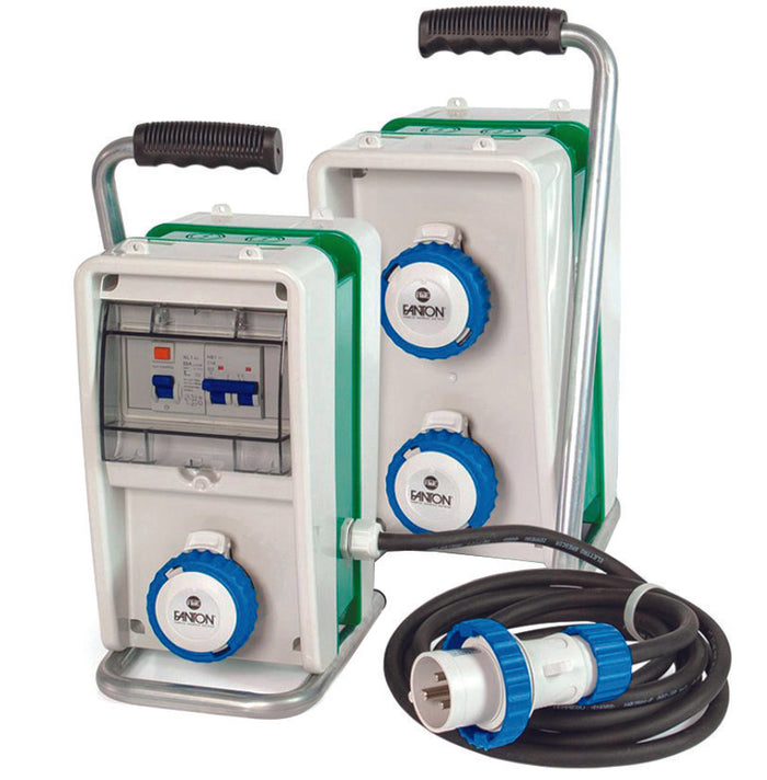 QUADRO ELETTRICO EOLO ASC CON CAVALLETTO 3 PRESE INDUSTRIALI IP67  74305    FANTON