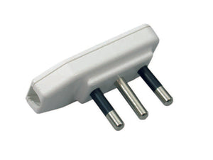 SPINA SUPERPIATTA 2P+T BIANCA- - 10A bianca - 25 pezzi