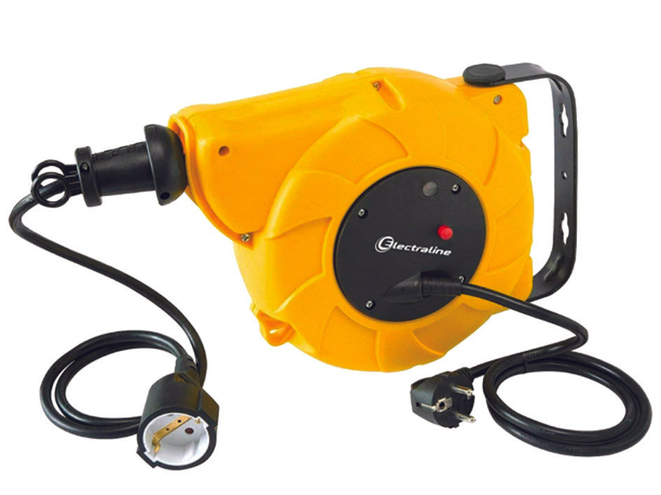 AVVOLGICAVO ELETTRICO AUTOMATICO FISSAGGIO A PARETE  prolunga mt.8 + cavo mt.2 H05VVF sezione 3G1,5