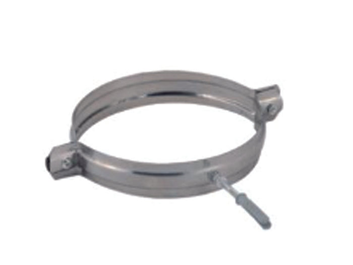 COLLARE REGGITUBO IN ACCIAIO INOX AISI 304 MONOPARETE SPESSORE MM.0,5- - ø mm.250 - 2 pezzi