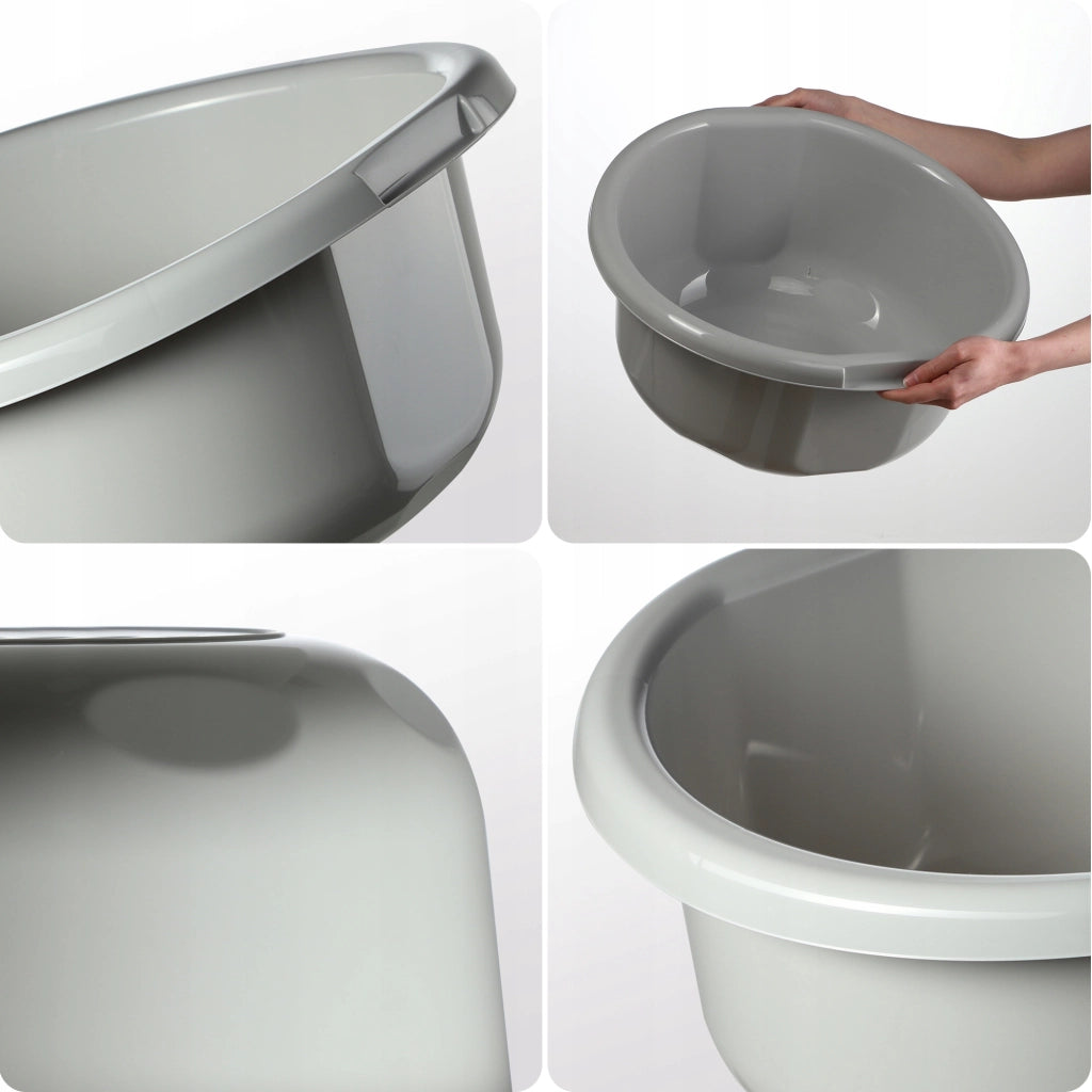 Bacinella per bucato KADAX, grande contenitore rotondo in plastica da 25 litri