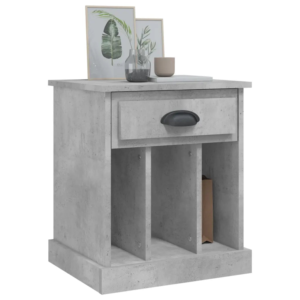 Comodino Grigio Cemento 43x36x50 cm 816352