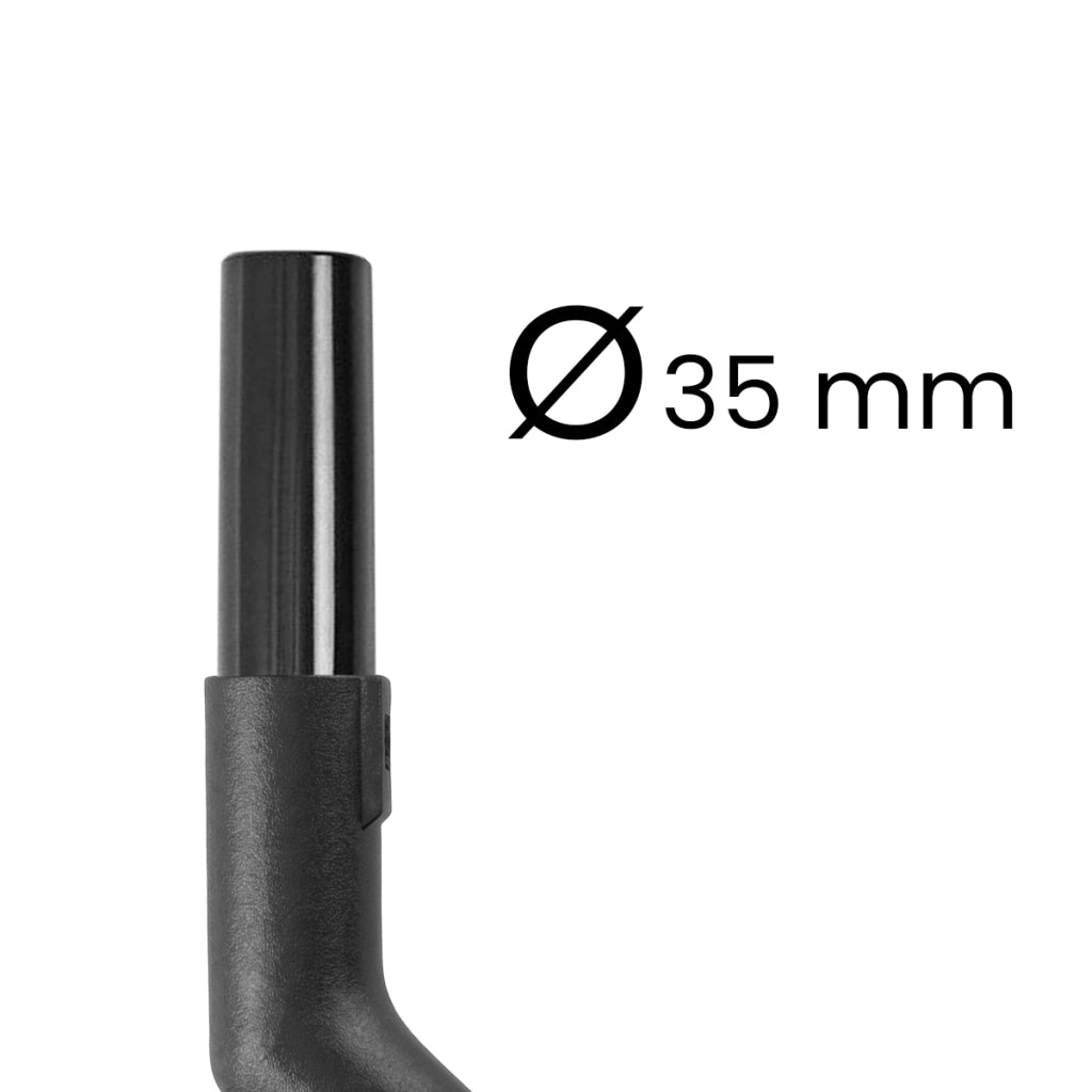 Maniglia Angolata di Ricambio Universale per Aspirapolvere 35 mm Nero Nedis