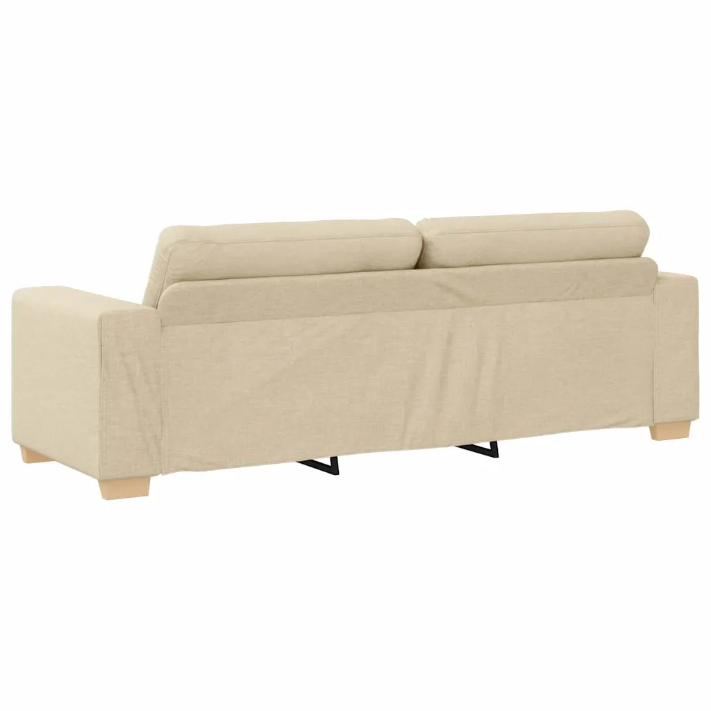 Divano 3-Persone con cuscino Crema Tessuto 4105095