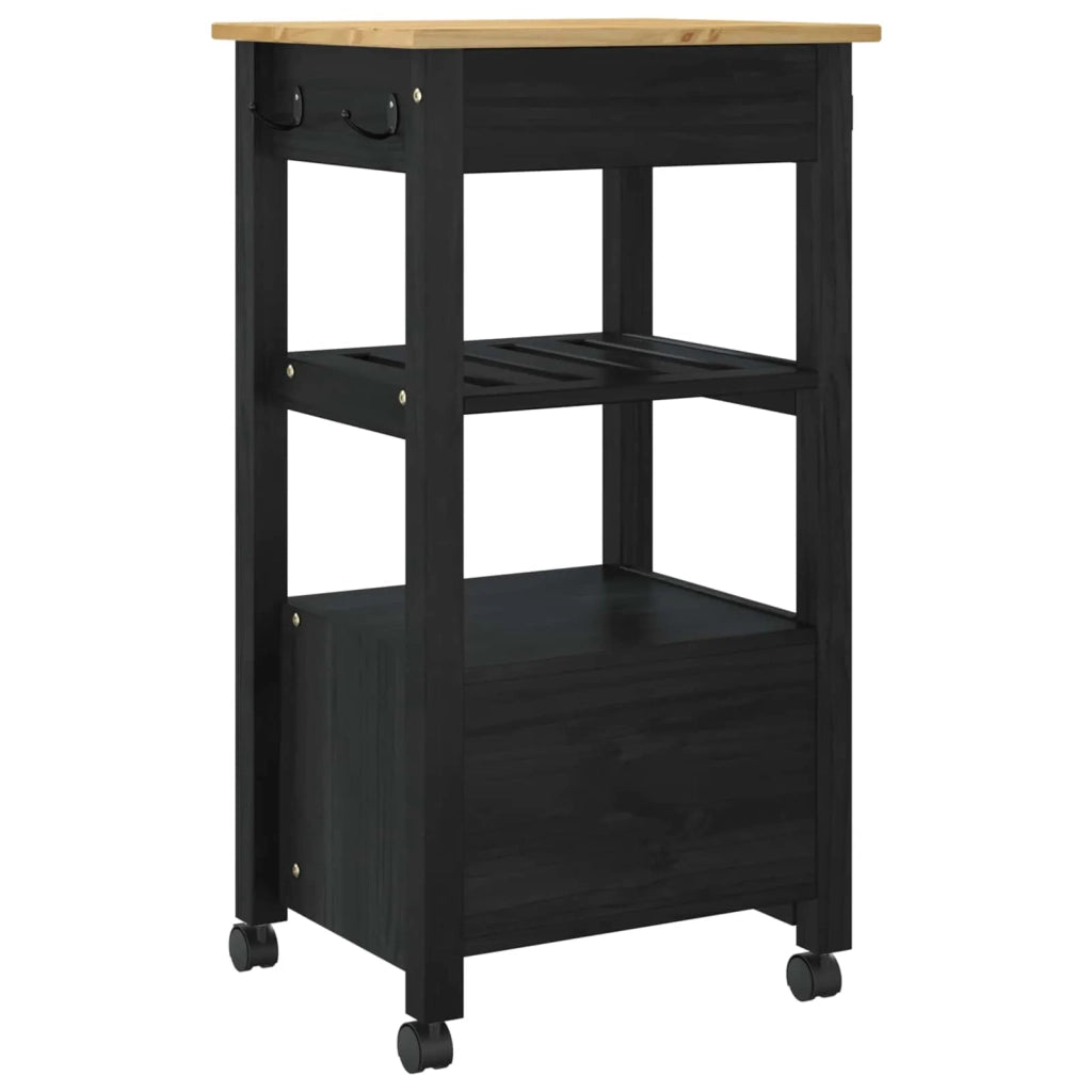 Carrello da Cucina MONZA Nero 48 x 40 x 88,5 cm CFW1133320