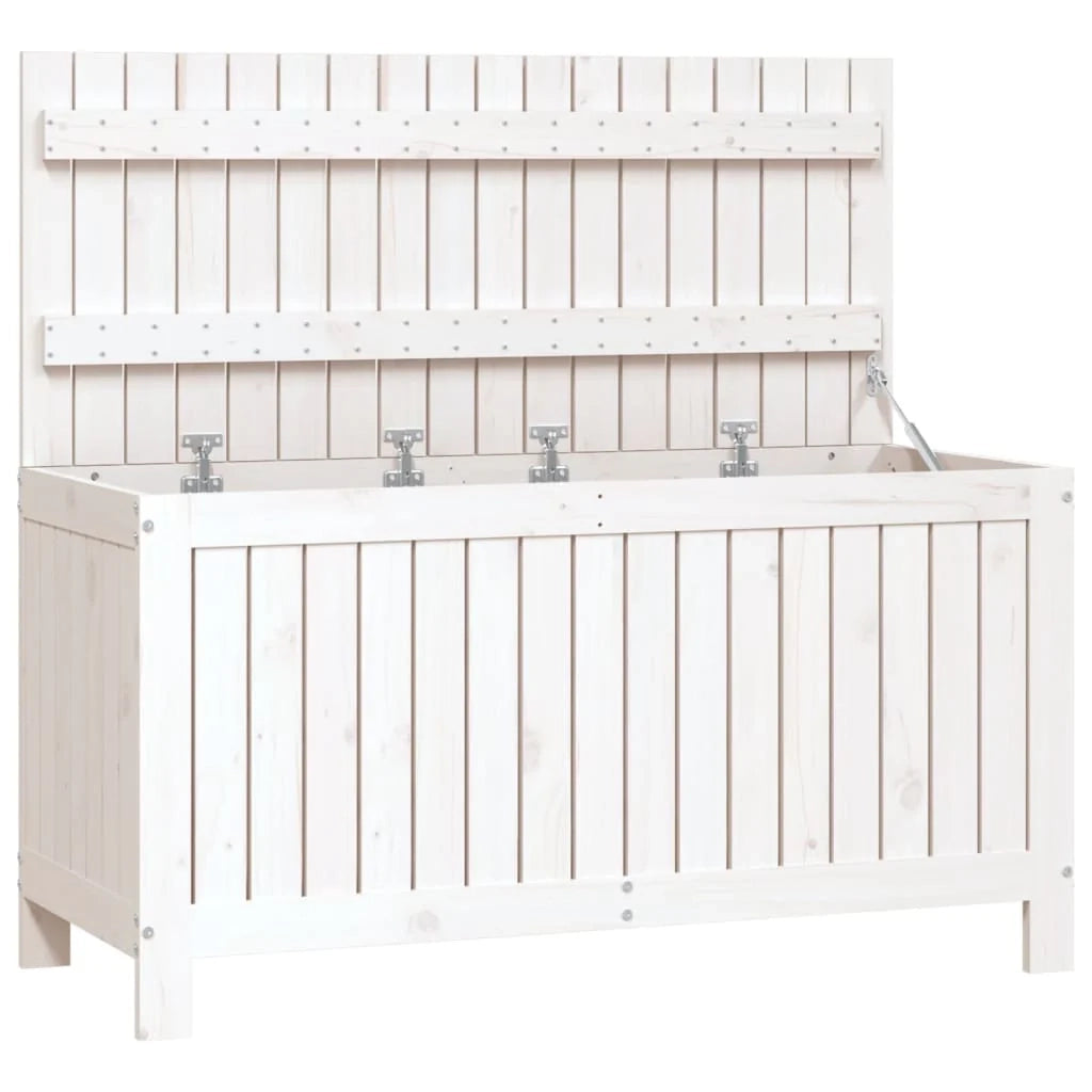 Cassapanca da giardino/box 115 x 49 x 60 cm legno di pino bianco 02_0013069