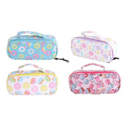 Trade Shop - Astuccio Borsa Tote Multifunzione Con Zip Tema Ciambelle Dolci Colorati 22x10x6,5cm 614832 -