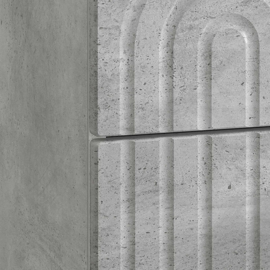 Armadio da Notte 2 pz Grigio Cemento 43 x 34,5 x 48 cm 894072