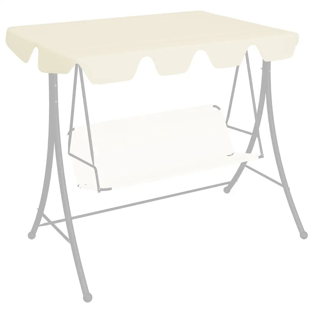 Baldacchino per Dondolo Giardino Crema 150/130x105/70 cm CFW7747468