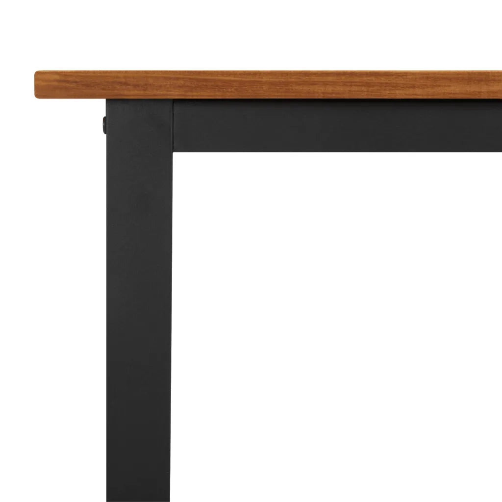 Tavolo Giardino con Gambe a U 160x80x75cm Legno Massello Acacia
