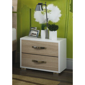 LINEA MODERN COMODINO  2 CASSETTI 52X36XH43 CM OL/BI- AZUR LINE- 1,0 pz