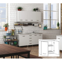 KIT CUCINA PENSILE 2 ANTE SCOLAPIATTI 80X32XH72 CM BIANCO- AZUR LINE- 1,0 pz