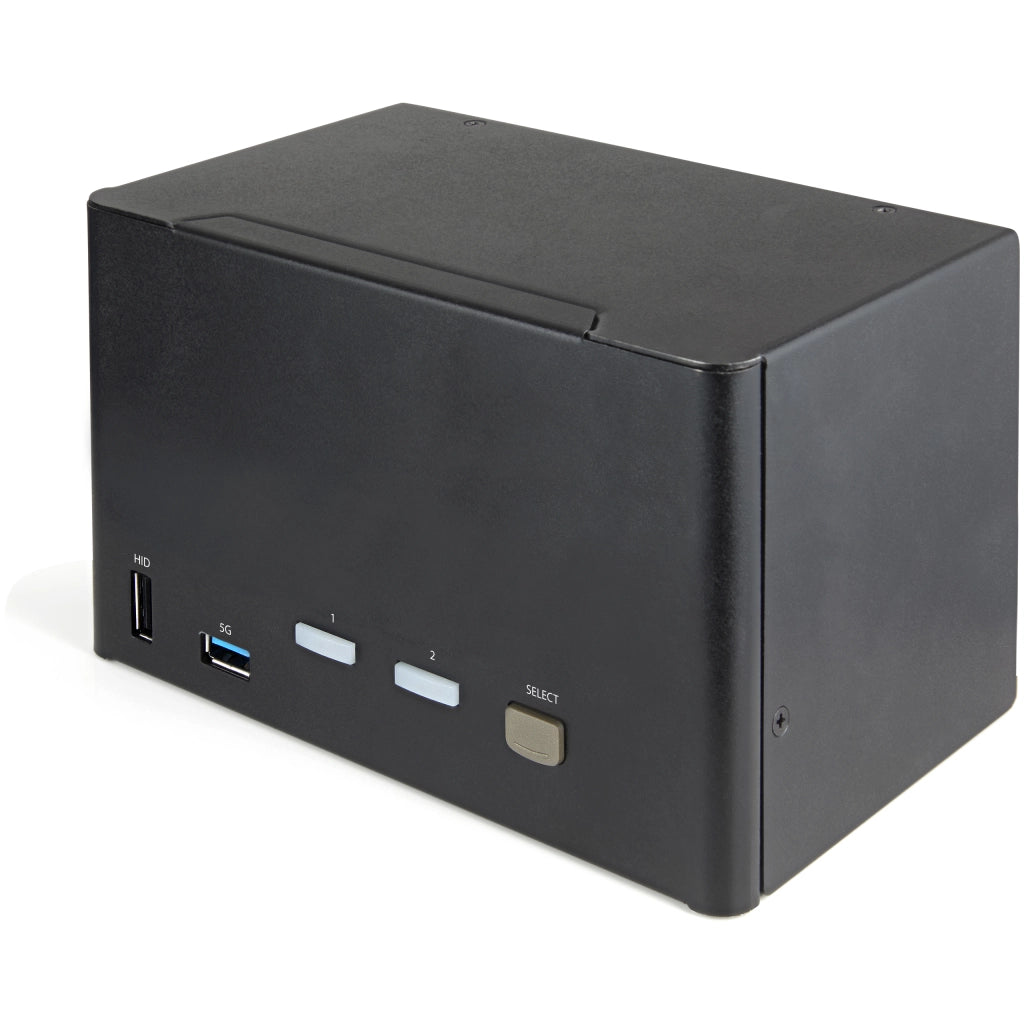 Startech.com kvm switch displayport a 2 porte e 4 monitor - 4k 60hz uhd hdr - kvm per desktop pc 4k dp 1.2 con hub usb 3.0 a 2 porte (5gbps) e 4 porte usb 2.0 hid, audio - commutazione con tasti rapidi - taa - SV231QDPU34K