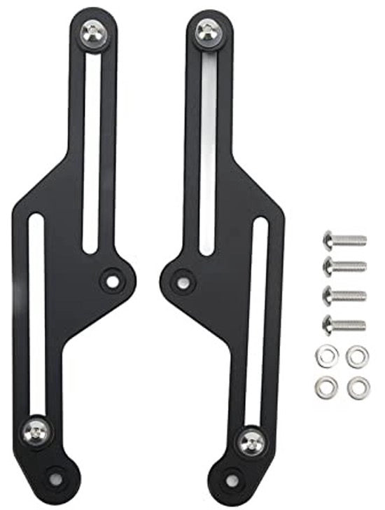Vitree Anteriore Regolabile - Nera Anodizzata - Alluminio - Acciaio Inox - Accessori di Montaggio - Sostenibile - Parabrezza