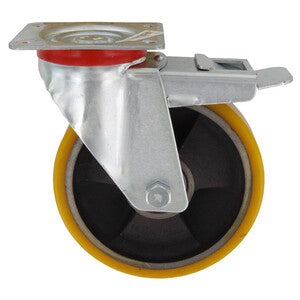 RUOTA POLIURETANO D 150X30 MM 24/ANT GIREV C/FRE- AVO- 1,0 pz