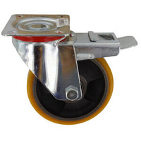 RUOTA POLIURETANO D 125X25 MM 24/ANT GIREV C/FRE- AVO- 1,0 pz