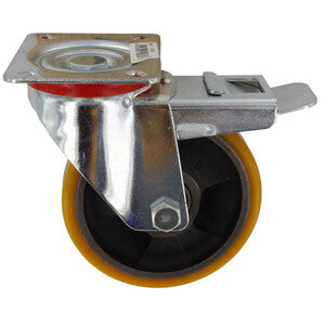 RUOTA POLIURETANO D 125X25 MM 24/ANT GIREV C/FRE- AVO- 1,0 pz