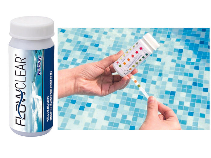 ACQUA TEST PER PISCINE E SPA STRISCE 3 IN 1- - 50 strisce in flacone (art.58142) - 3 pezzi BESTWAY