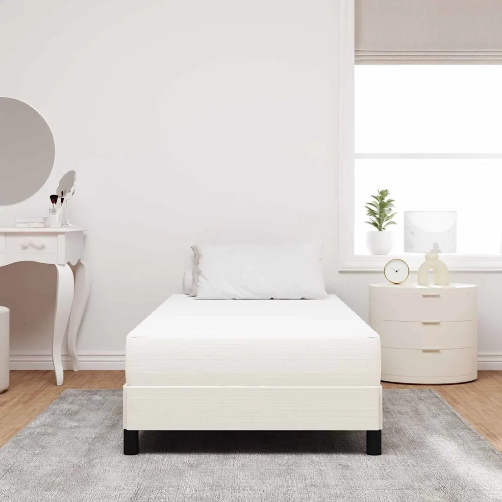 Materasso da Letto con materasso Crema 100 x 200 cm Tessuto 42008273