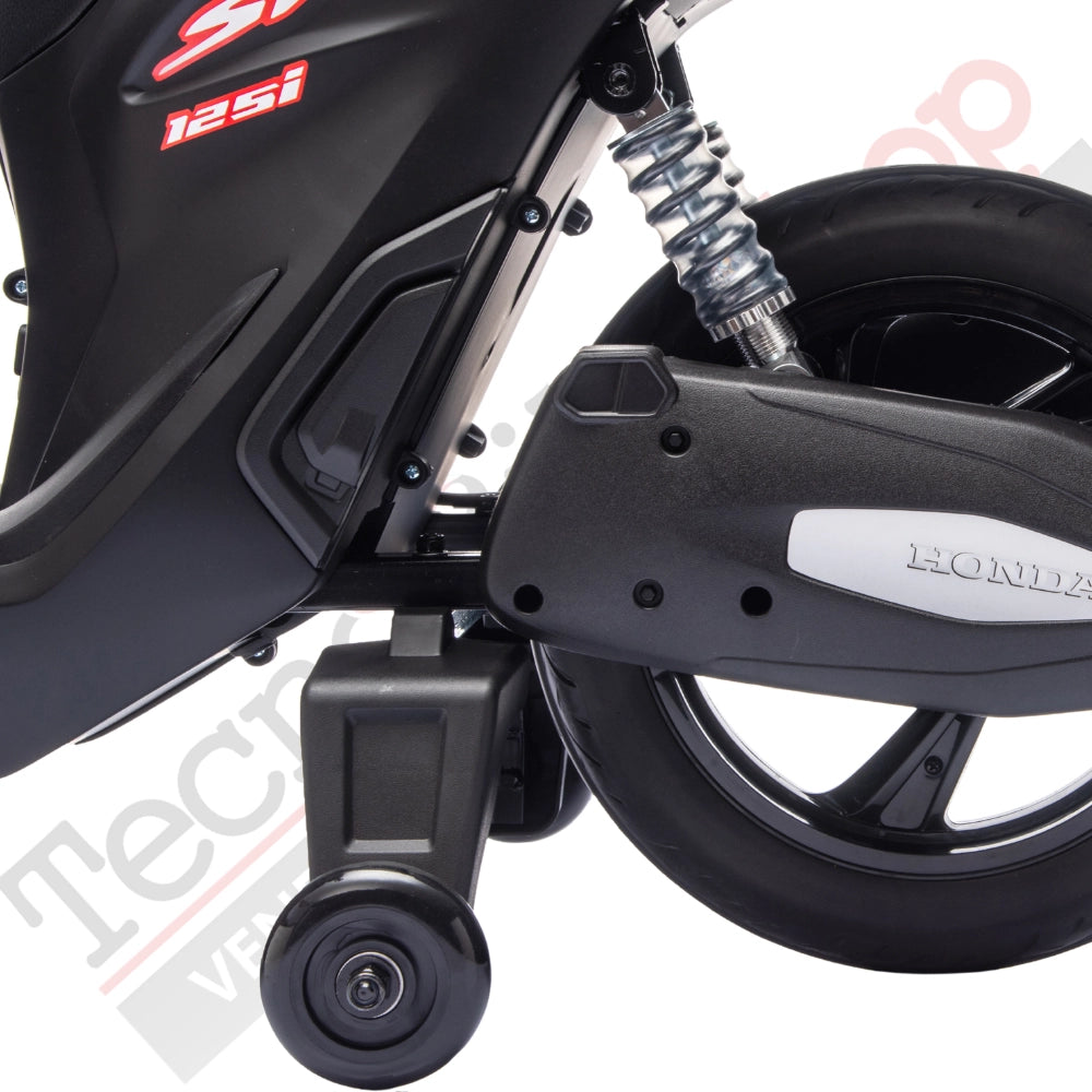 Moto Elettrica per Bambini Honda SH125 Verniciato 12V con Licenza Ufficiale -Nero Opaco
