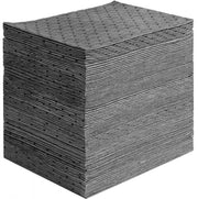 Pannelli assorbenti / Tappeti assorbenti idraulici - Scatola di dispensa 100 pezzi - Polipropilene - Per acqua - Dimensioni 330 x 250 x 3,5 mm - Capacità assorbente 45 L - Grigio