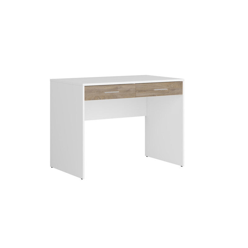 KIT SCRIVANIA 2 CASSETTI USB 100X60X75 BIANCO/ROVERE- 1,0 pz