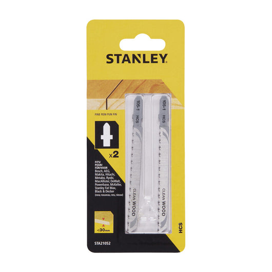 PIRANHA STANLEY STA21052 (X21013) 2 LAME LEGNO RETT. T/FINE ATT. A T- STANLEY- 1,0 confezione