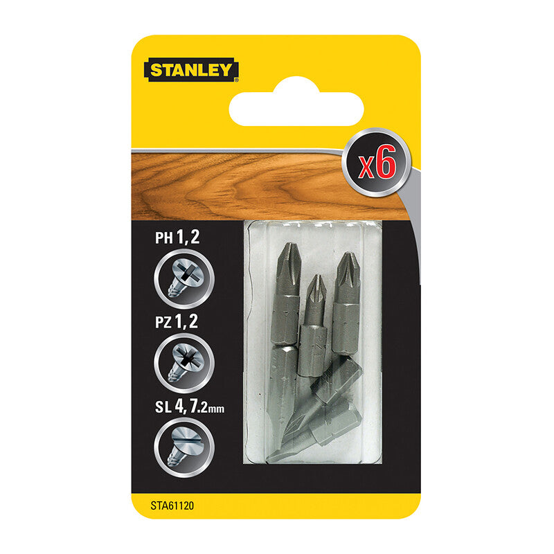 PIRANHA STANLEY STA61120 (X61120) 6 INSERTI MM.25 ASS.- STANLEY- 1,0 pz