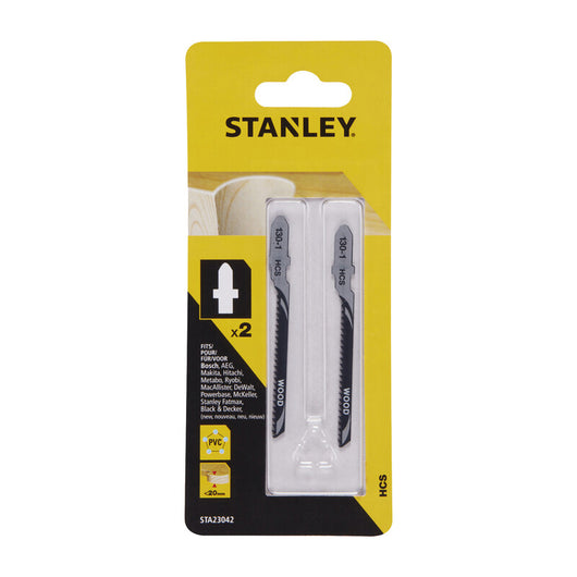 PIRANHA STANLEY STA23042 (X23003) 2 LAME LEGNO FRESATE T/CURVO ATT.A T- STANLEY- 1,0 confezione