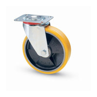 RUOTA POLIURETANO D 200X40 MM 22 PIASTRA GIREVOLE- AVO- 1,0 pz