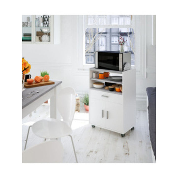 KIT MOBILE PORTAFORNO 1 CASSETTO + 2 ANTE 59X40X92 BI/C- 1,0 pz