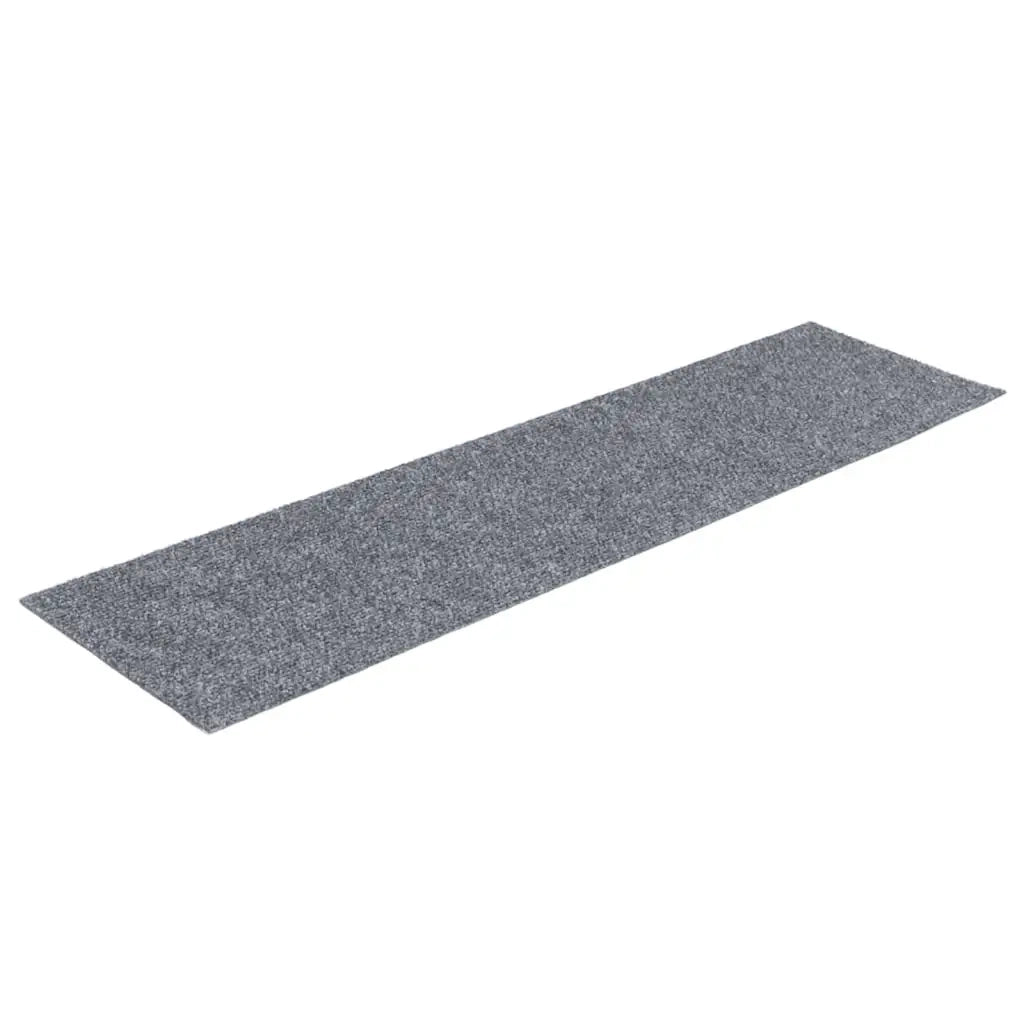 Tappetini per scale autoadesivi 30 pz 76x20 cm Grigio chiaro Rettangolari 3365724