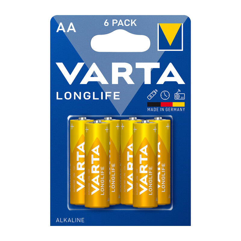 VARTA BATT LONGLIFE ALCALINA STILO BL 6 PZ- VARTA- 20,0 blister