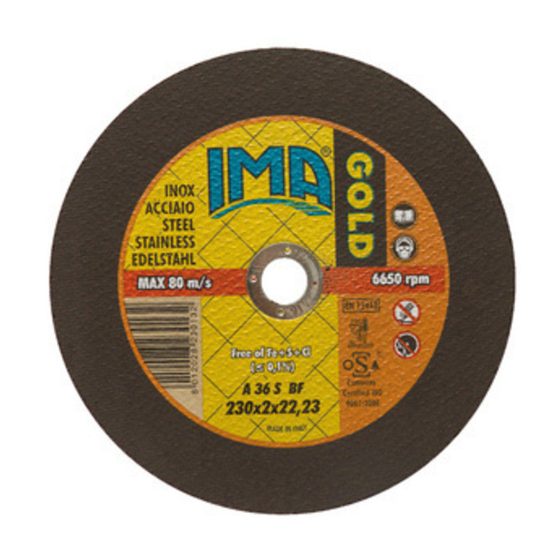 IMA DISCO P/INOX GOLD PIANO D 230X2,0 MM- IMA- 50,0 pz