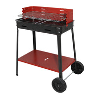 BARBECUE IN ACCIAIO 504.50 C/RUOTE 50X35X80 CM- 1,0 pz