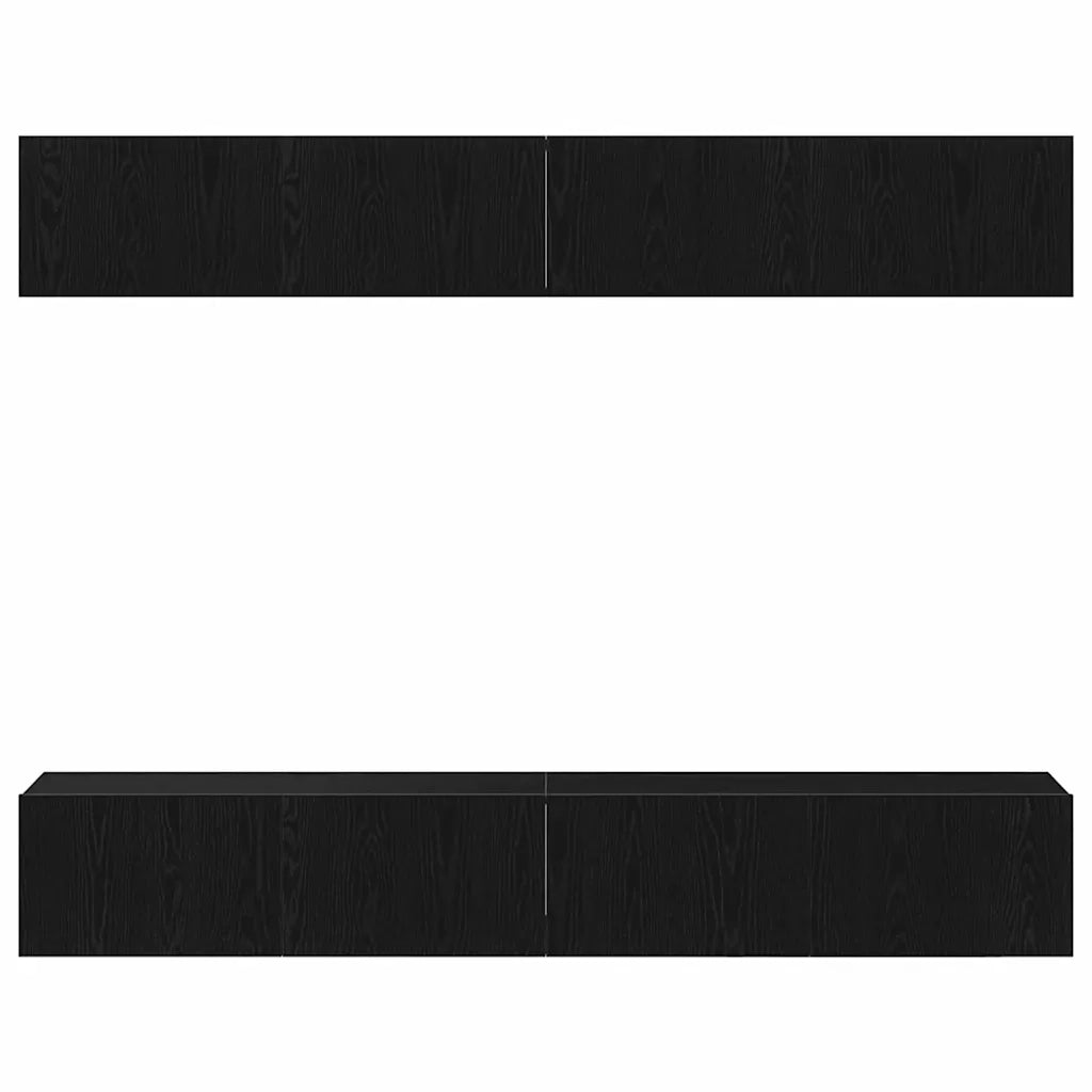 Set mobile TV 4 pcs Rovere Nero 100 x 30 x 30 cm 3333050