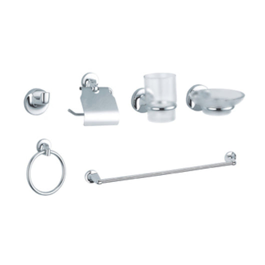 SERIE BAGNO TONDO CROMO 6 PZ*- RUBINETTERIE ASSOCIATE- 1,0 confezione