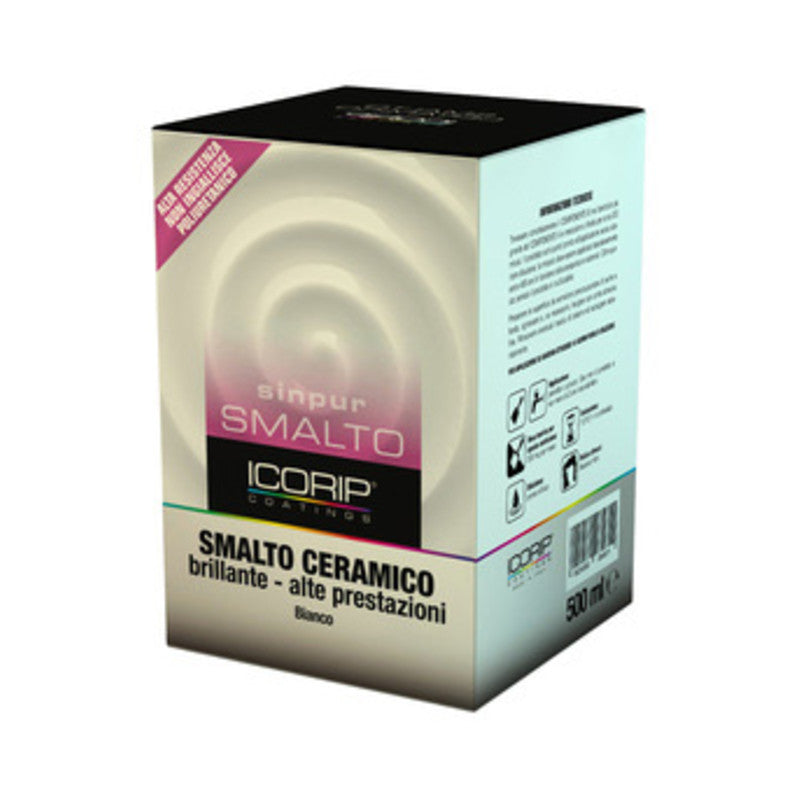 SMALTO CERAMICO SINPUR 0,500 L BIANCO- COLORIFICIO I.CO.RI.P.- 3,0 pz