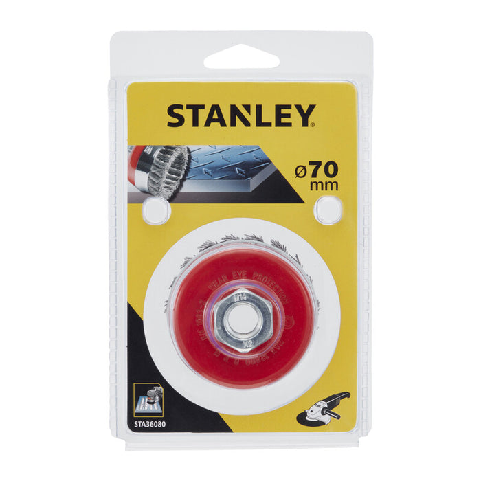 PIRANHA STANLEY STA36080 (X36080)  SPAZZOLA ACCIAIO A TAZZA D.75- STANLEY- 1,0 pz