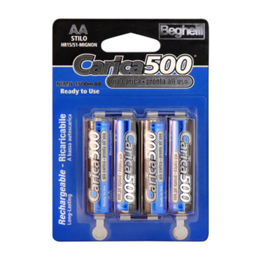 BEGHELLI BATTERIA RICAR STILO 1500MAH BL 4 8851- BEGHELLI- 10,0 blister