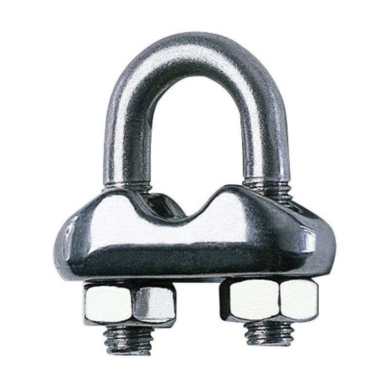 MORSETTO ACCIAIO INOX P/FUNE D 6 MM- 25,0 pz