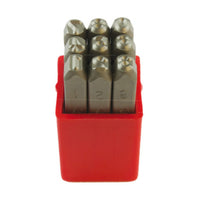PUNZONI IN ACCIAIO SERIE  9 NUMERI 8X75 MM- 1,0 confezione