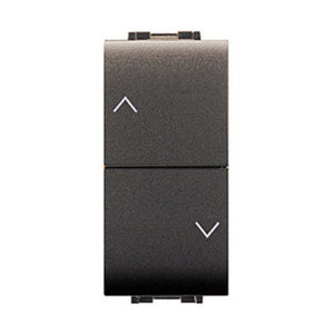 LIFE 4022 DOPPIO PULSANTE P/TAPPARELLE GRIGIO A- ELETTROCANALI- 1,0 pz