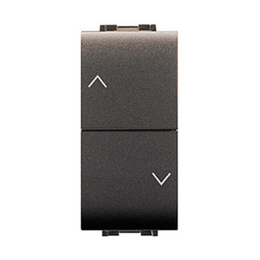 LIFE 4022 DOPPIO PULSANTE P/TAPPARELLE GRIGIO A- ELETTROCANALI- 1,0 pz