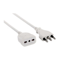 PROLUNGA LINEARE 5 M SEZ 3X1 16A BIPASSO BIANCO*- ELECTRALINE 3PMARK- 5,0 pz