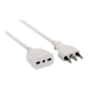 PROLUNGA LINEARE 5 M SEZ 3X1 16A BIPASSO BIANCO*- ELECTRALINE 3PMARK- 5,0 pz